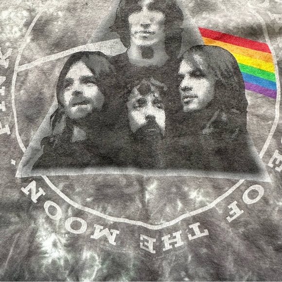 Pink Floyd Liquid Blue Dark Tie-Dye Band Graphic Tee - Picture 3 of 8